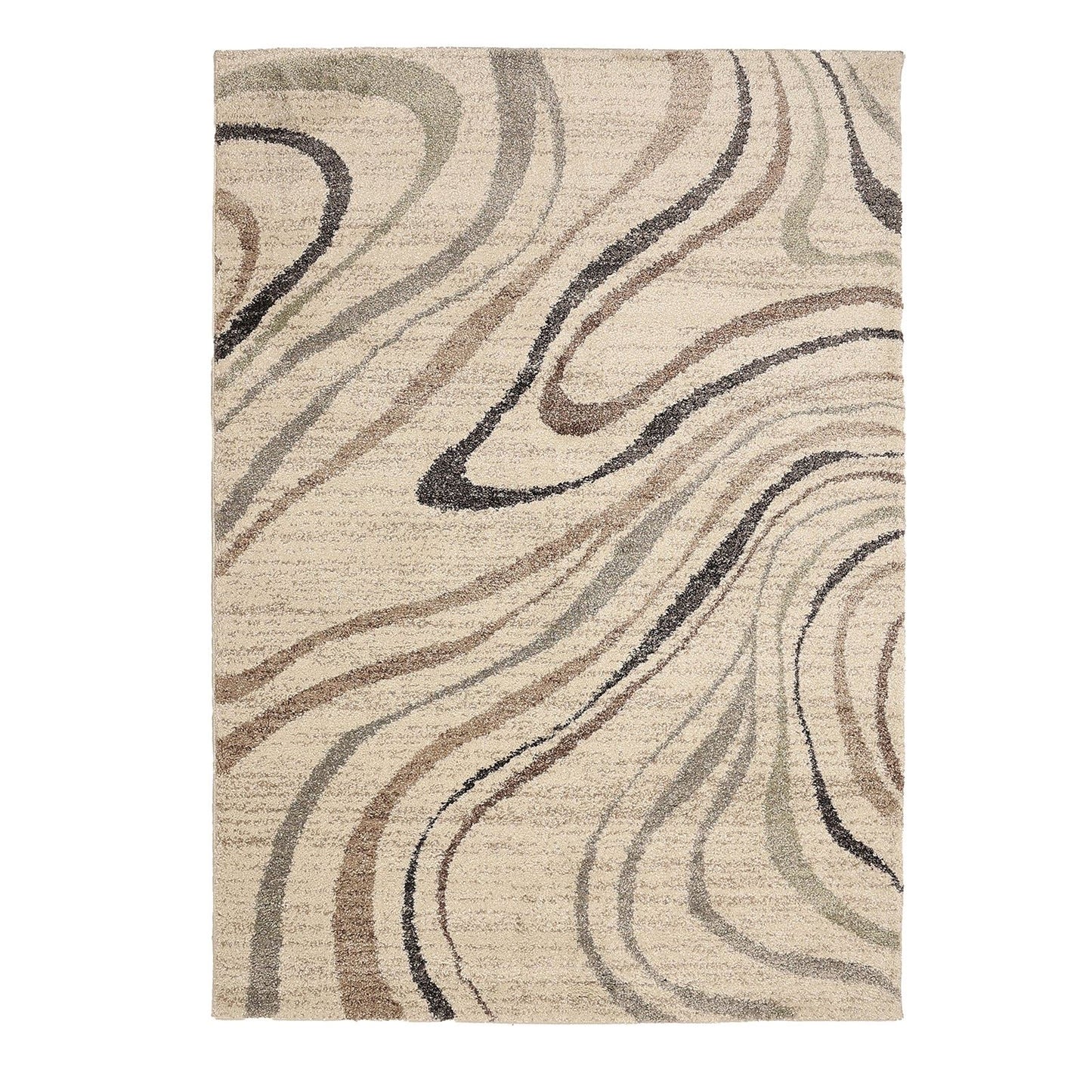 Gio Waves Geometric Natural Rug