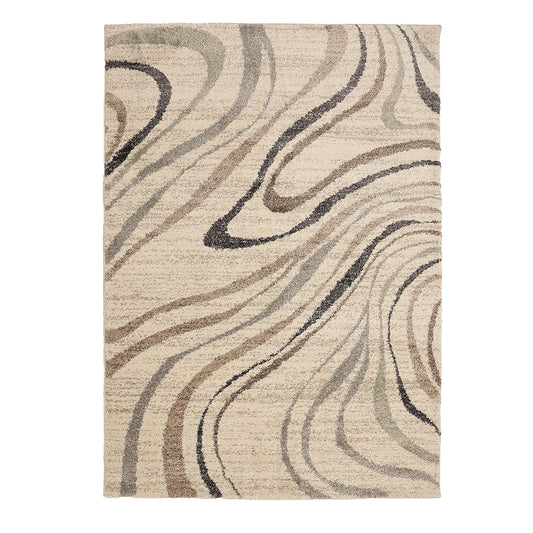 Gio Waves Geometric Natural Rug
