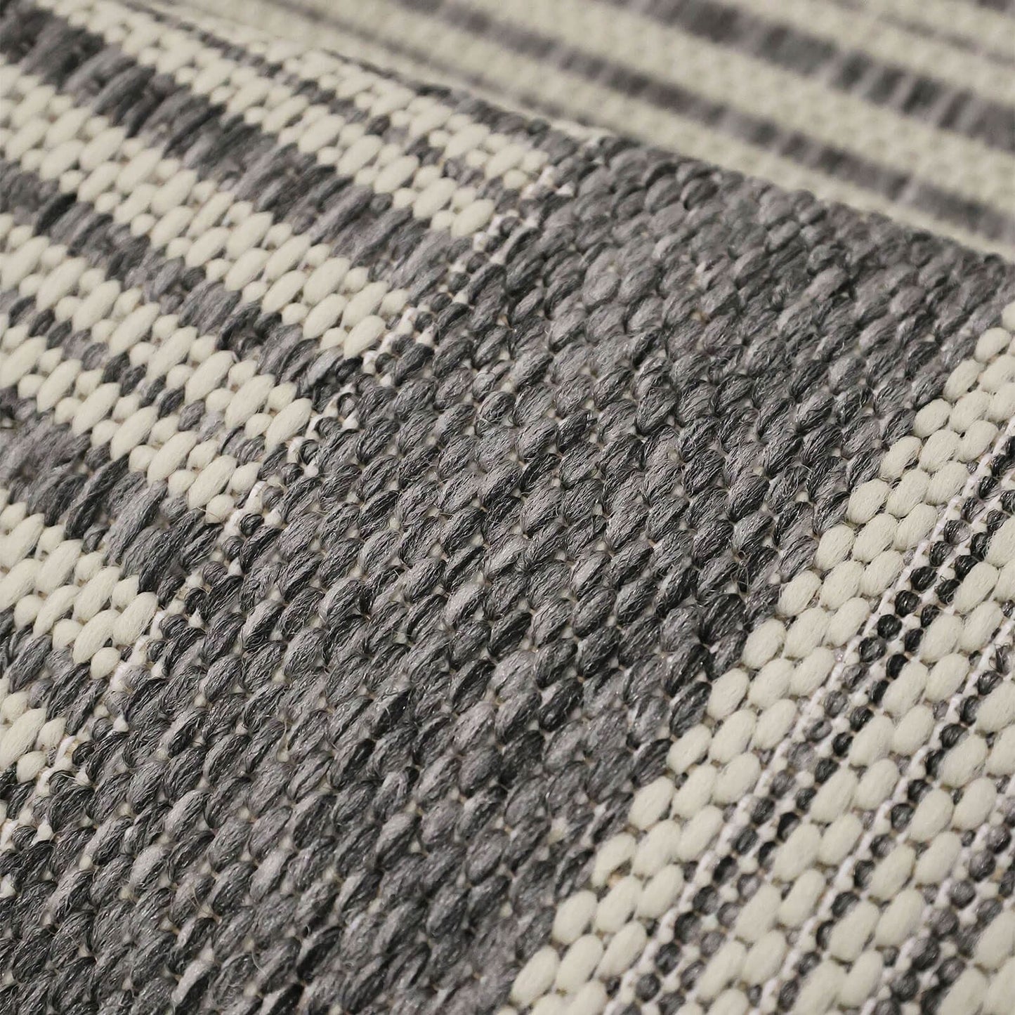 Flatweave Gel Border Steel Grey Rug