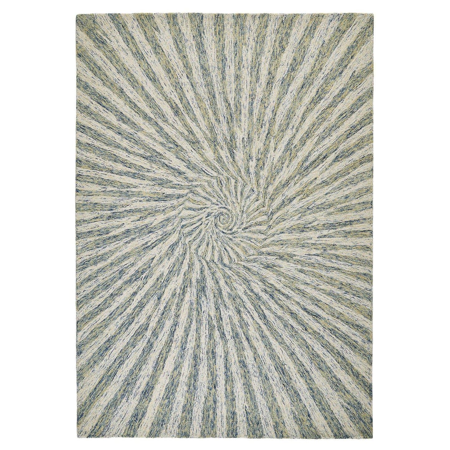 Elements Vortex Green Geometric Rugs