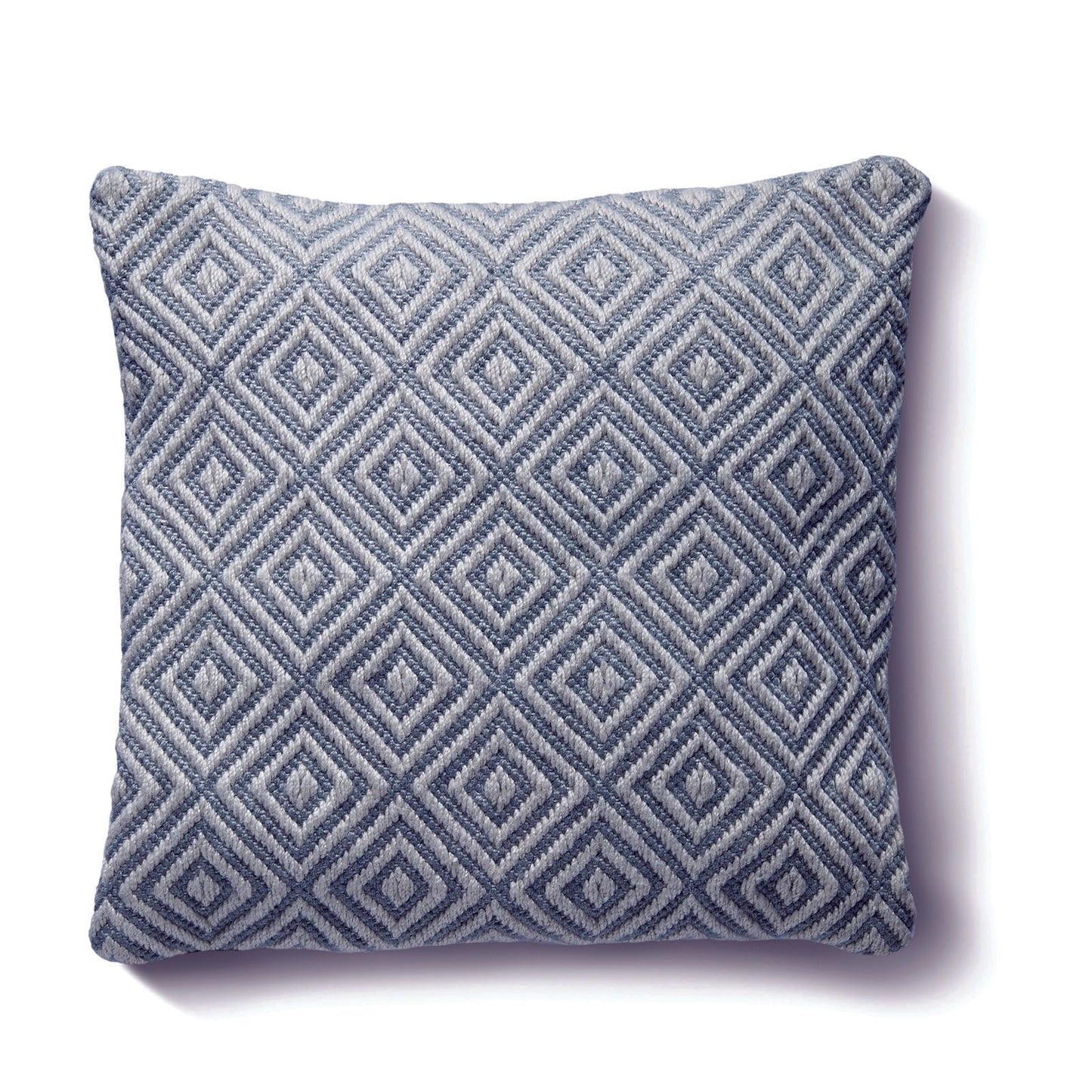 Hug Rug Woven Diamond Cushion Denim Blue 45X45 Rug