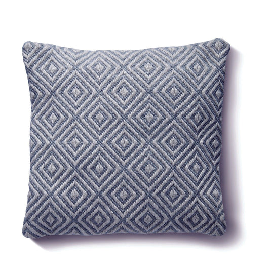 Hug Rug Woven Diamond Cushion Denim Blue 45X45 Rug