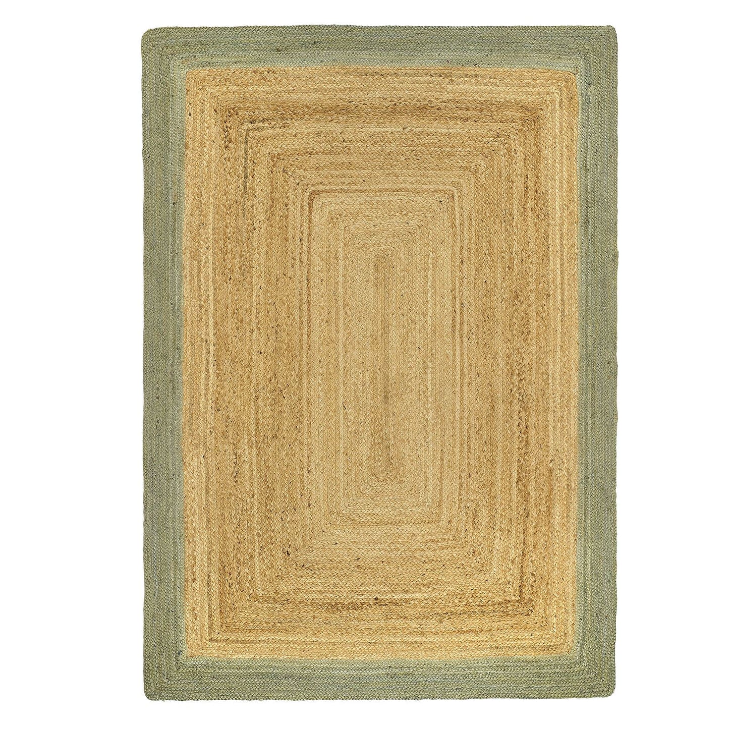 Jute Border Sage Green Modern Rugs