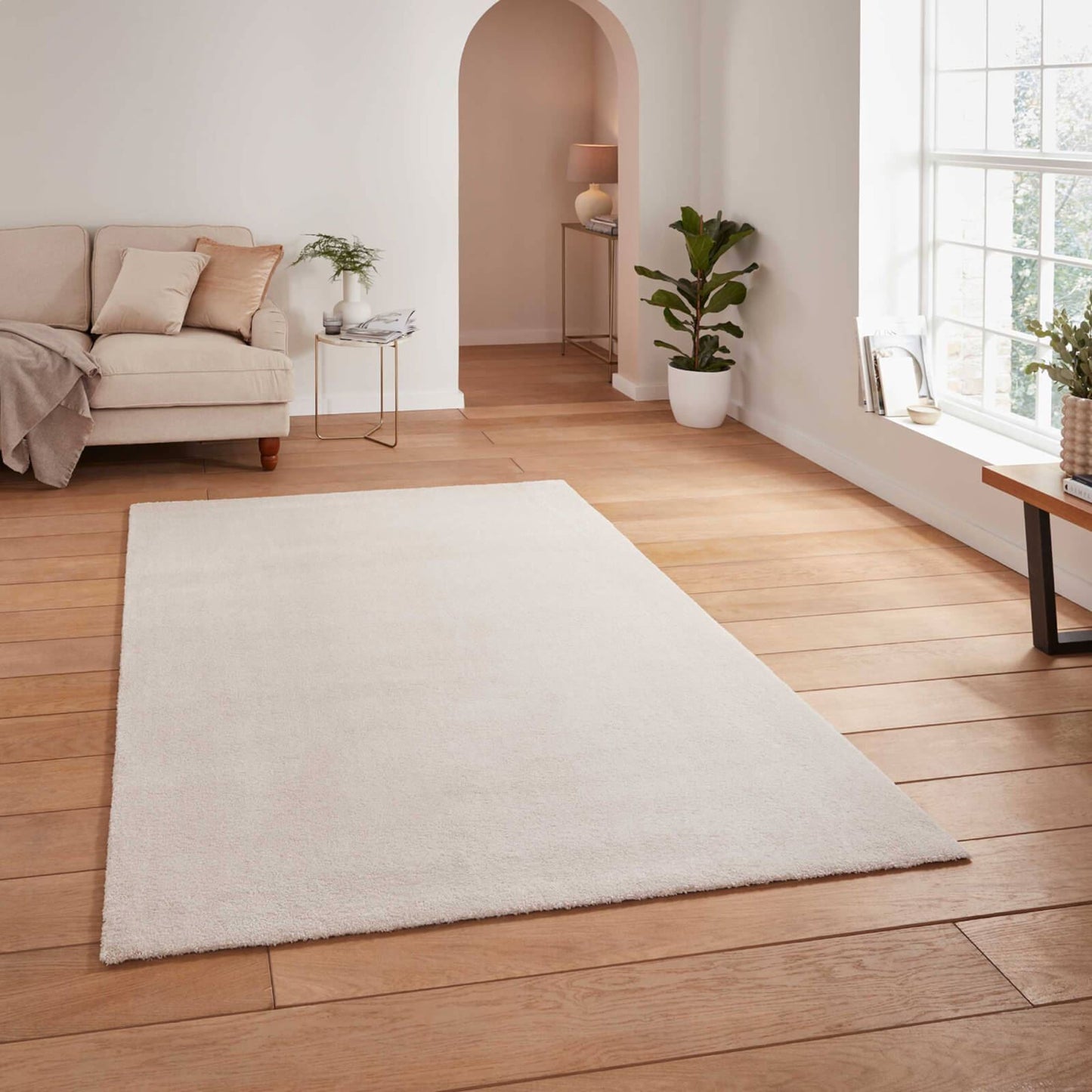 Cove Cream Shaggy Rug