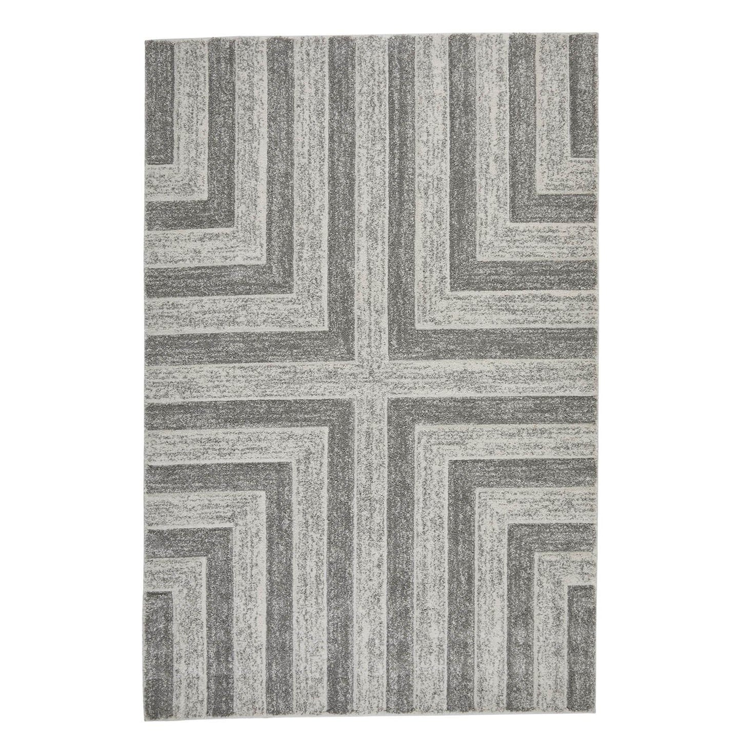 Gio 8022 W Grey Geometric Rugs