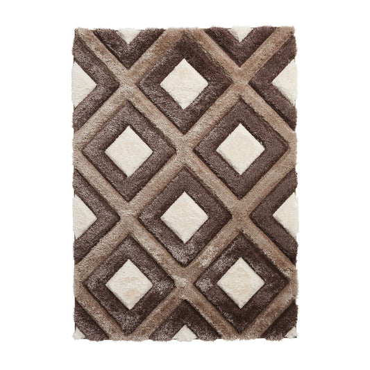 Olympia GR224 Beige/Brown Shaggy Rug