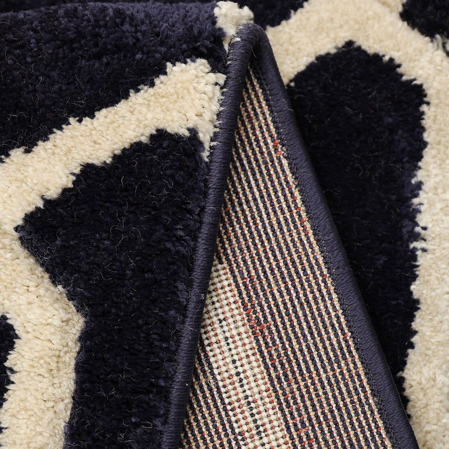 Newport Navy Lattice Rug