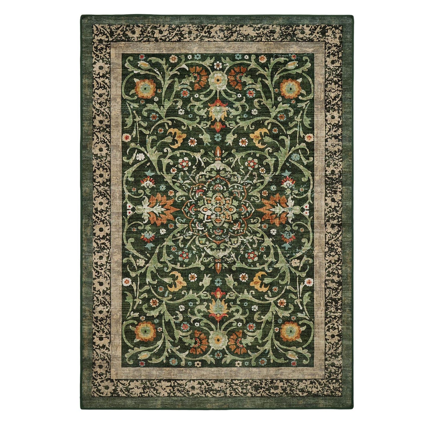 Hug Rug Eco-Washable Country Paisley Green