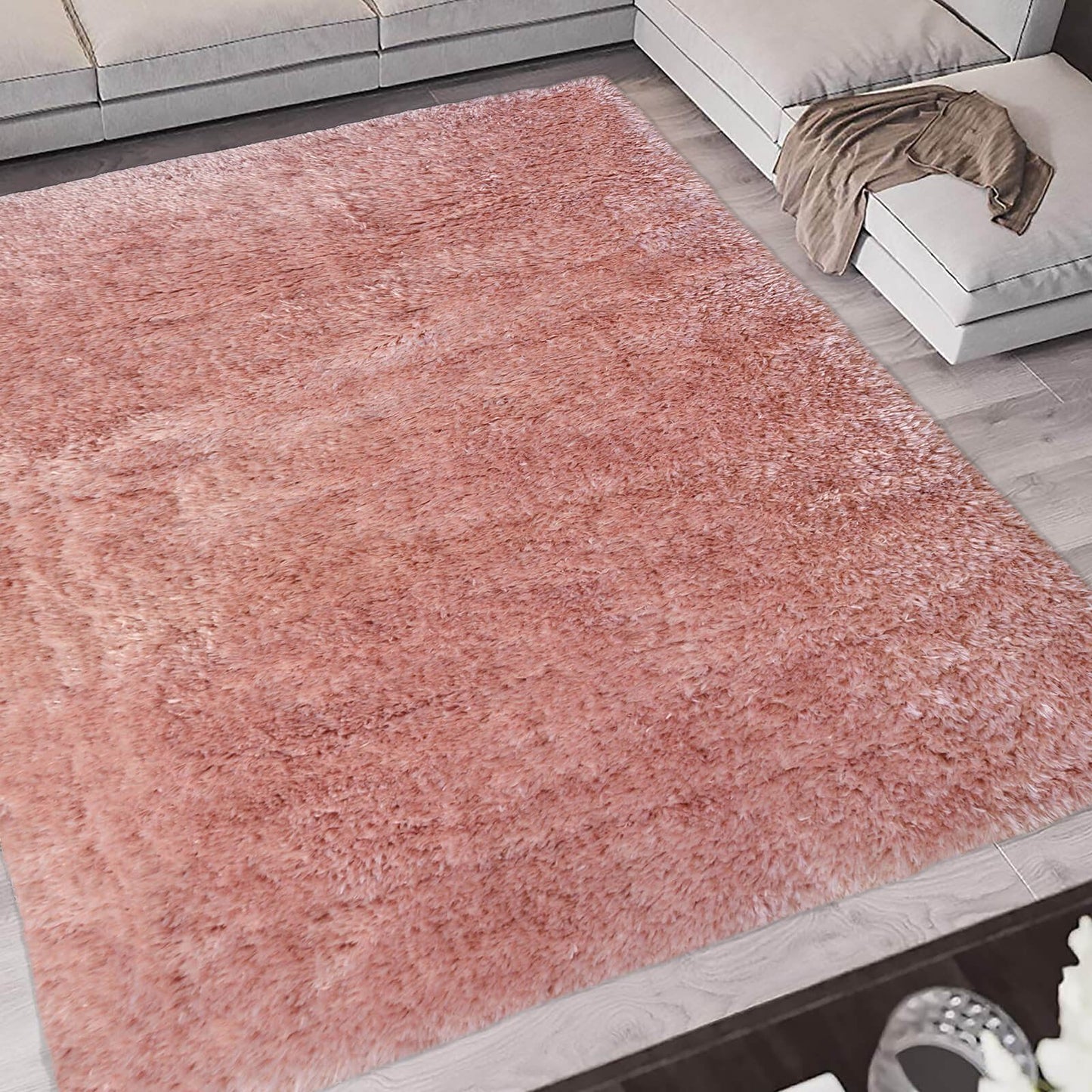 Lagom Pink Plain Rug