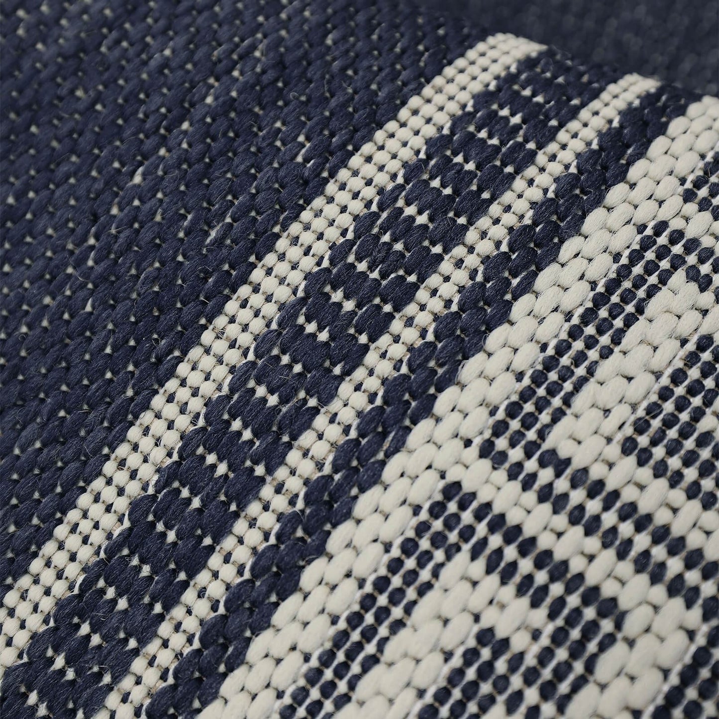 Flatweave Gel Greek Key Navy Rug
