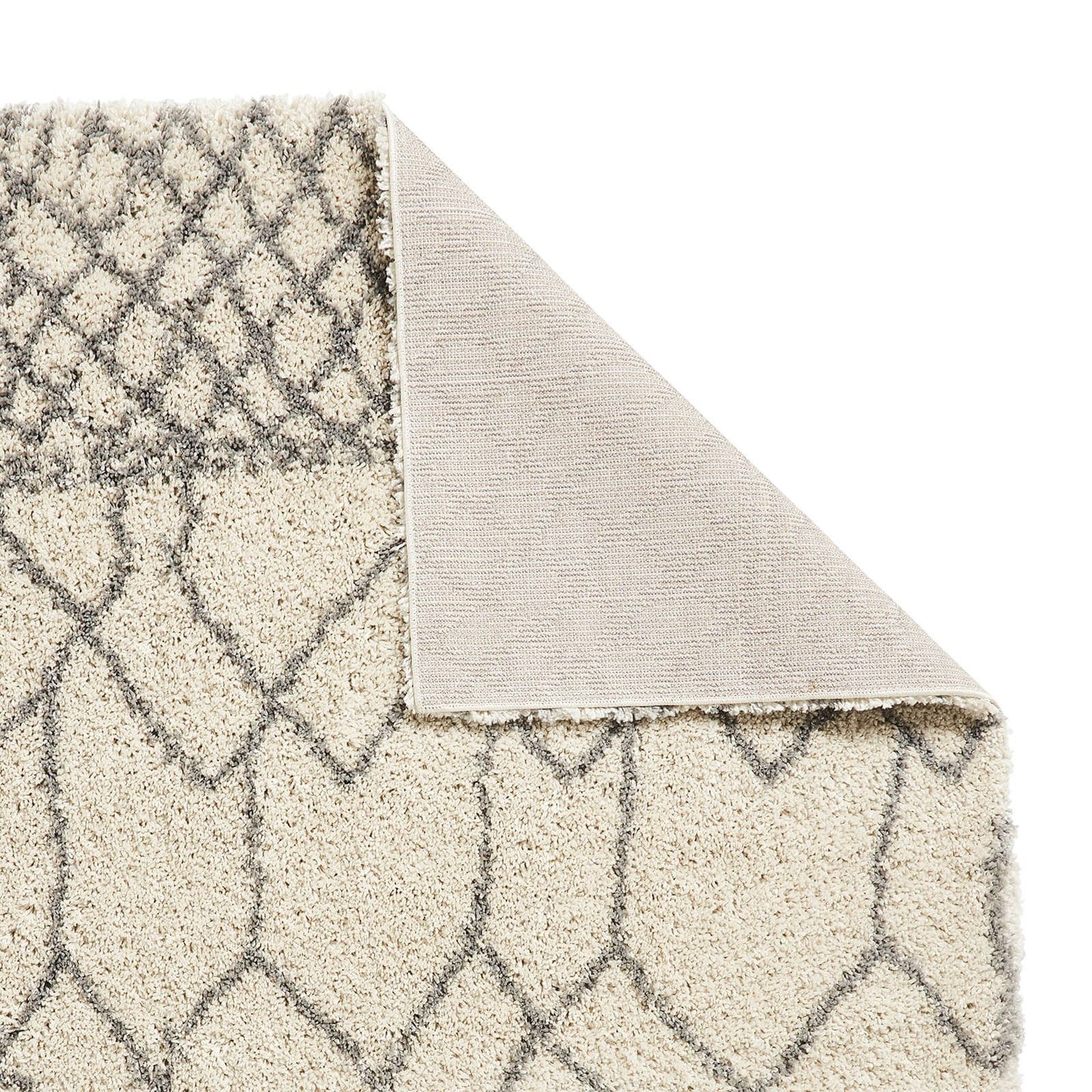 Scandi Berber G276 Cream/Grey Shaggy Rug