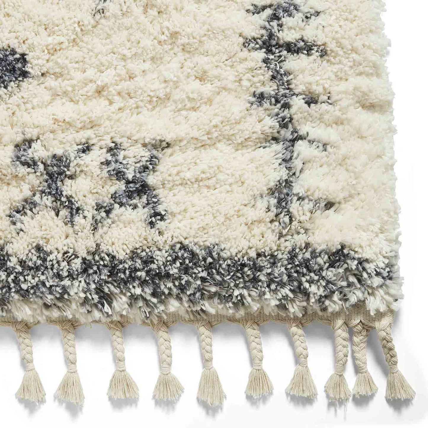 Aspen 1537 Ivory/Grey Shaggy Rug