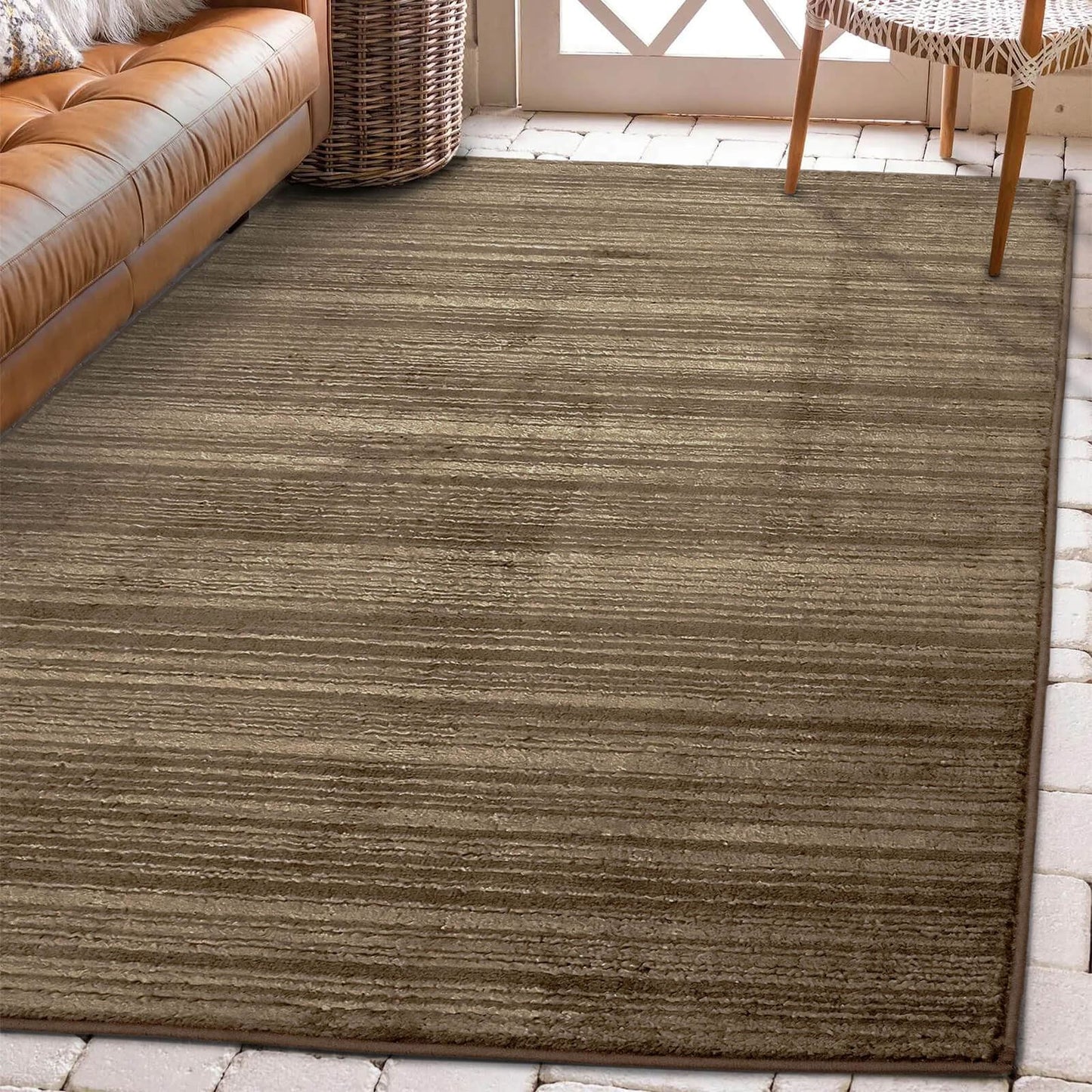 Arlo Textured Natural Semi Plain Rug
