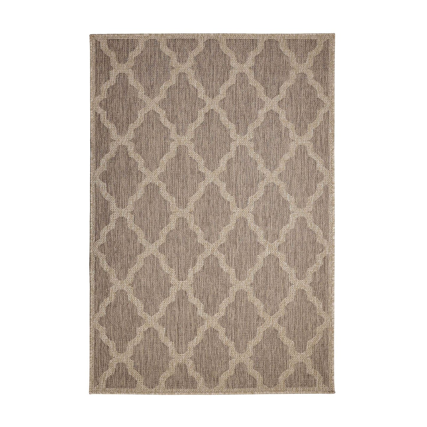 Flatweave Gel Trellis Latte Rug