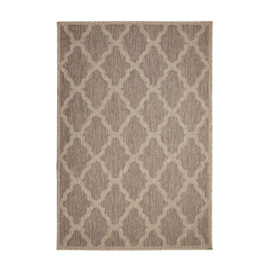 Flatweave Gel Trellis Latte Rug