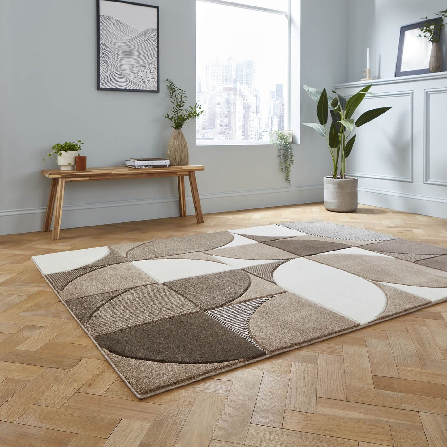 Matrix MT63 Beige/Brown Modern Rug