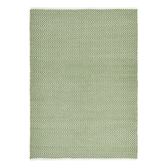 Hug Rug Woven Herringbone Rug Dark Green Rug