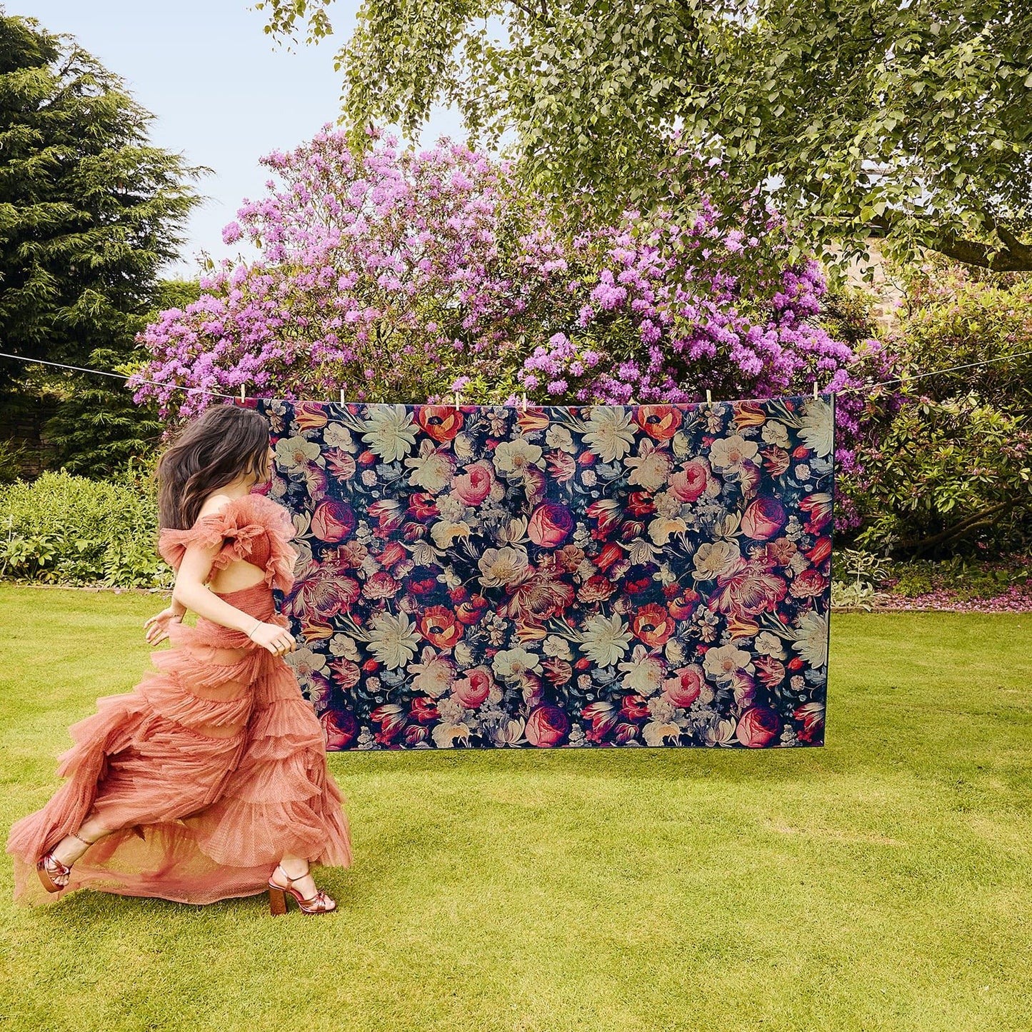 Hug Rug Eco-Washable Dark Florals Rug