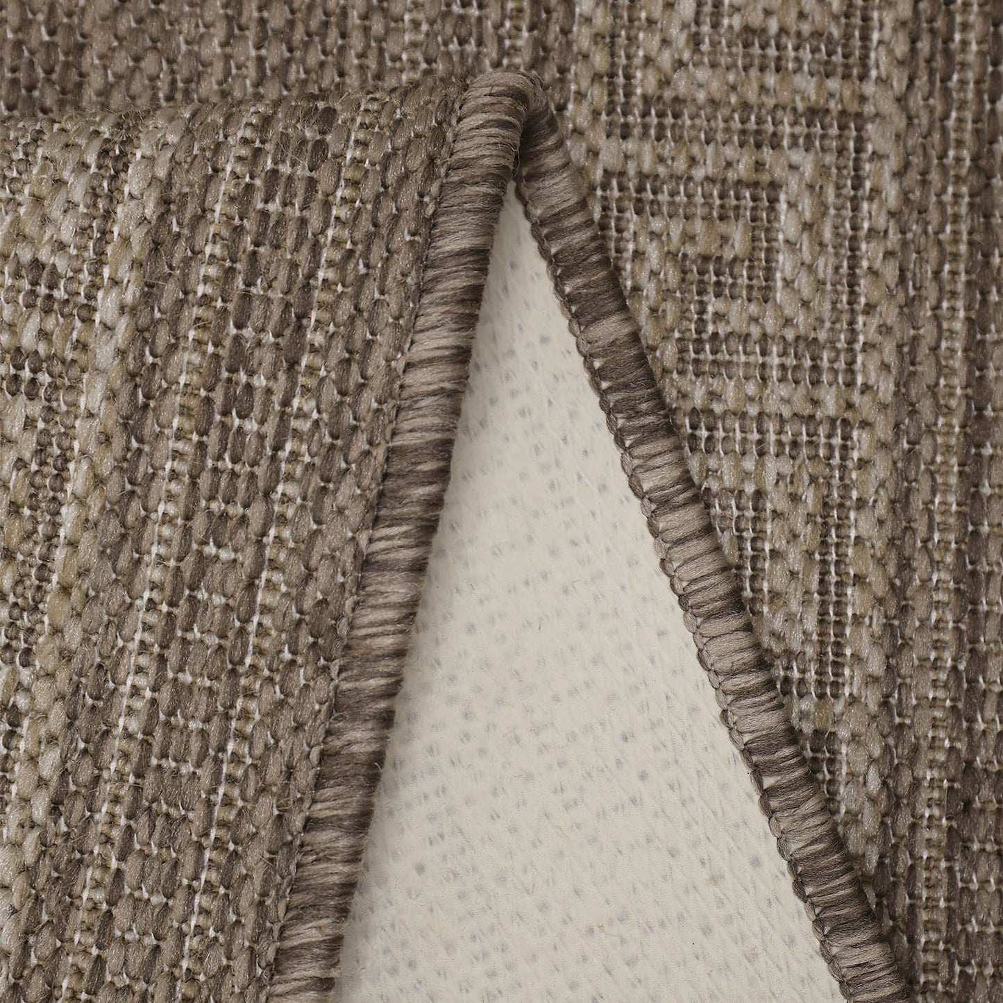 Flatweave Gel Greek Key Latte Rug