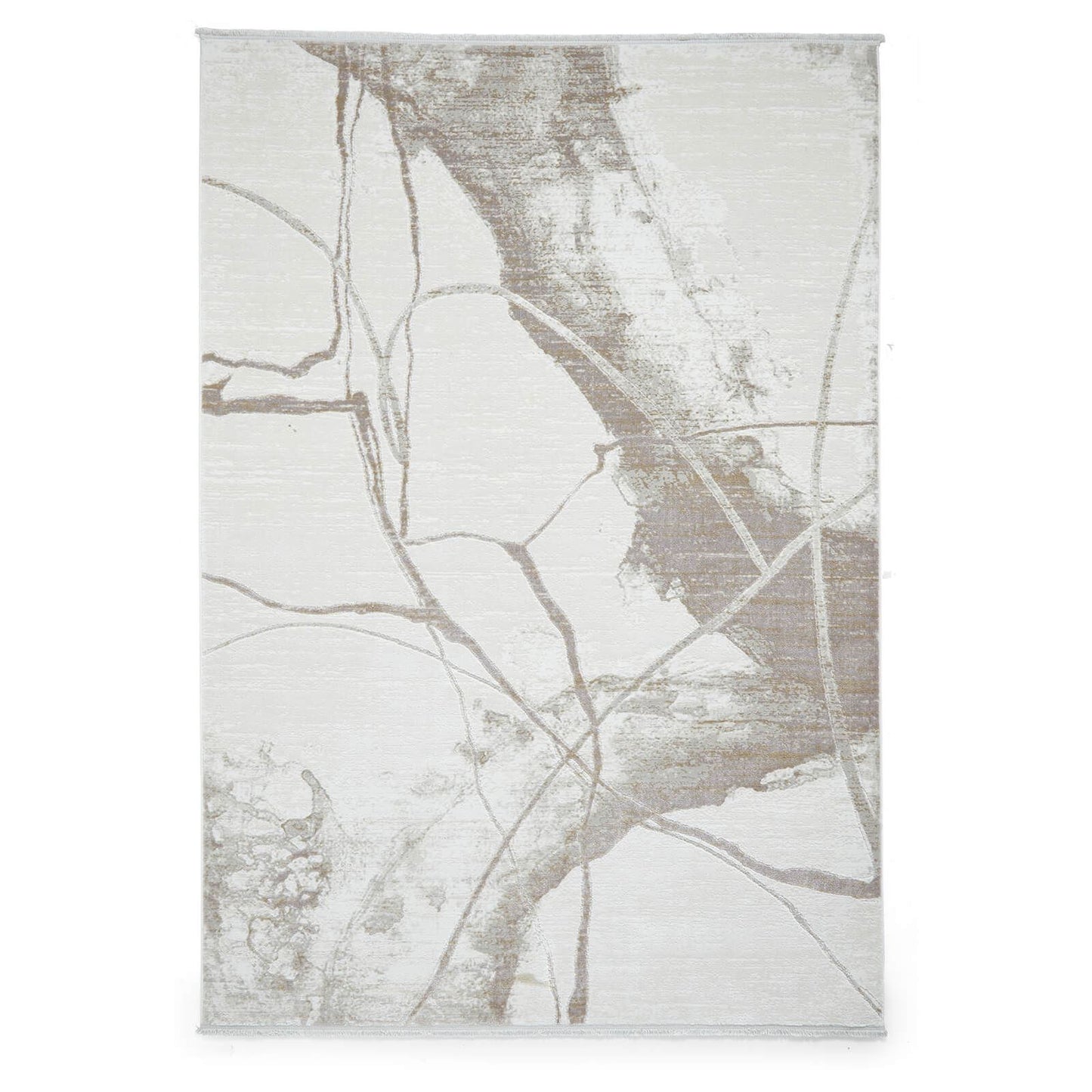 Mirage MR26 Cream Modern Abstract Rug - 200 x 290cm (6ft 6" x 9ft 6")