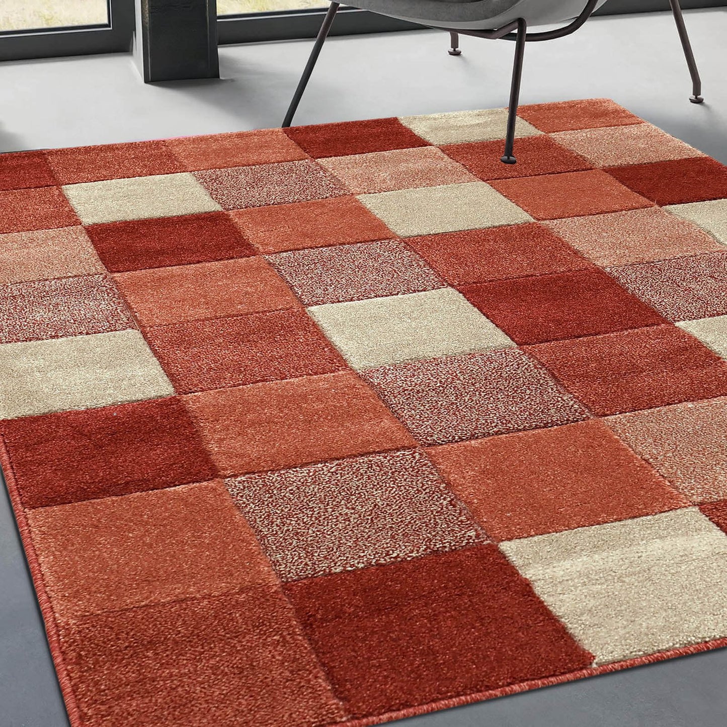 Newport Blocks Terracotta Blocks Rug