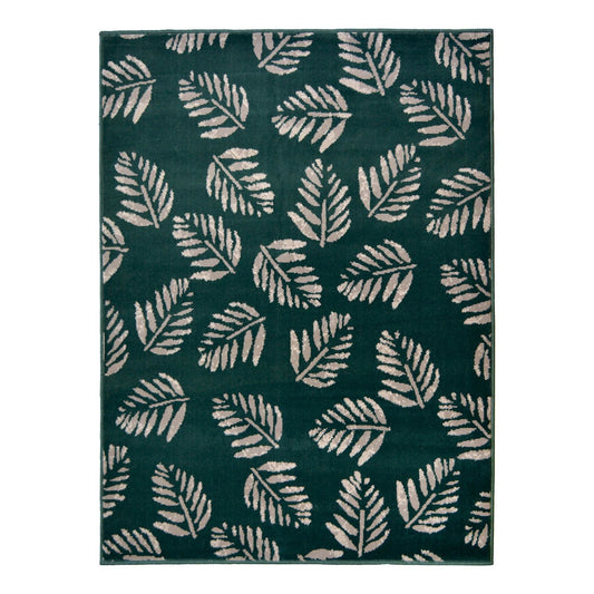 Maestro Leaf Stamp Green Rug