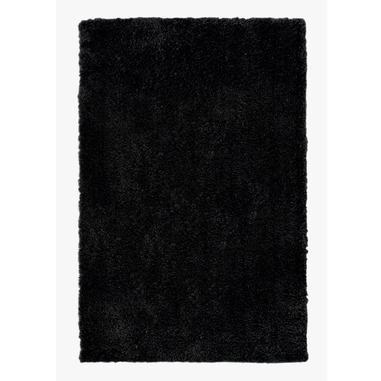 Snug Black Plain Rug