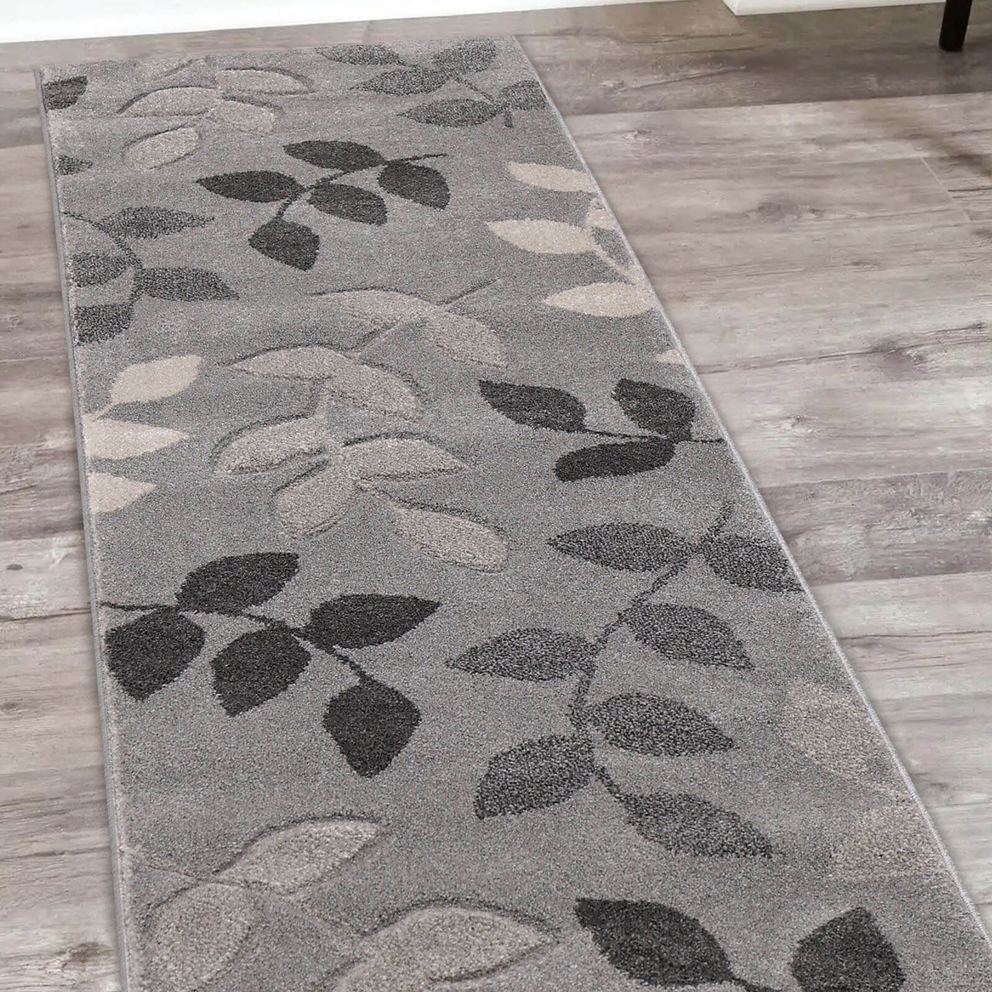 Newport Grey Leafs Rug
