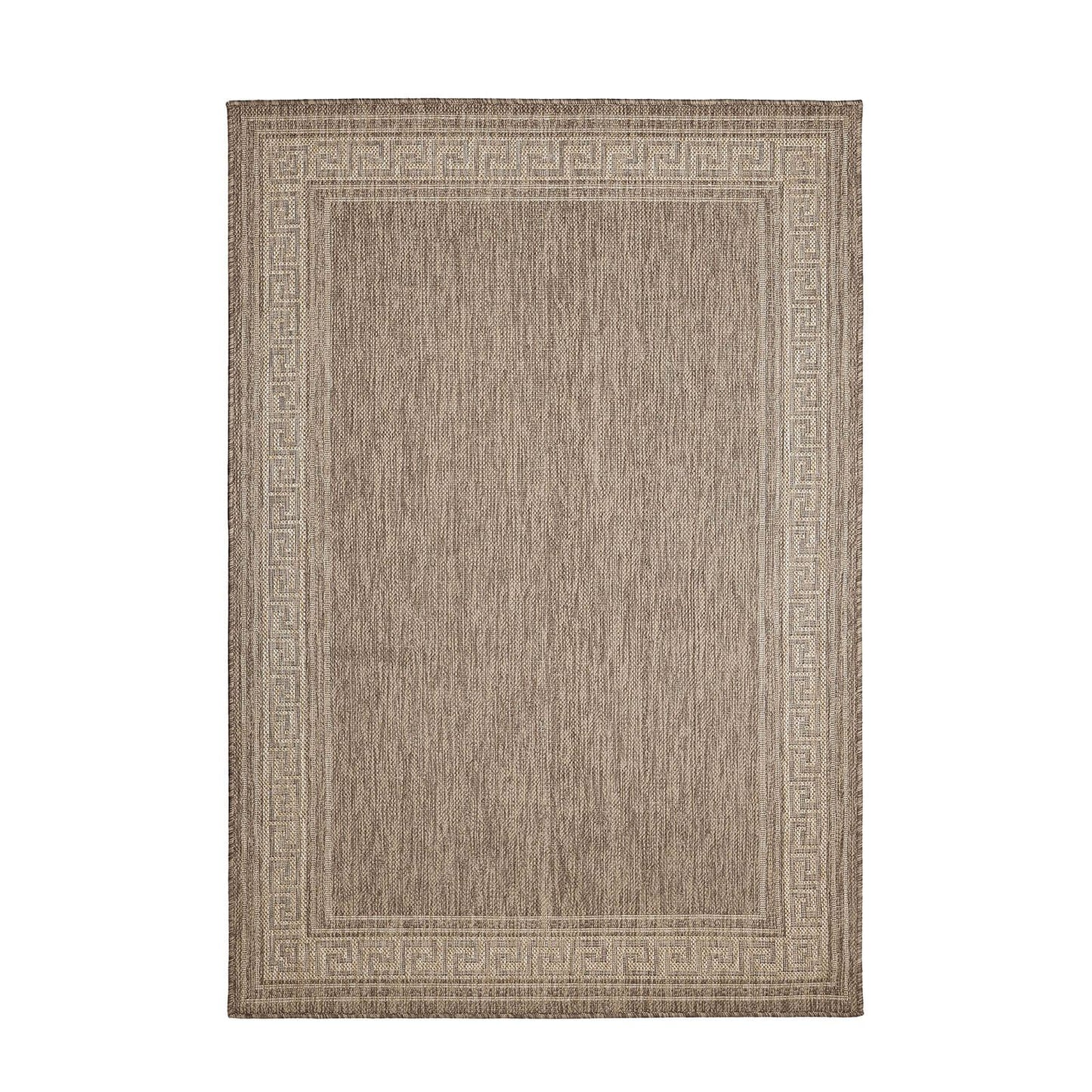 Flatweave Gel Greek Key Latte Rug