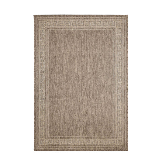 Flatweave Gel Greek Key Latte Rug