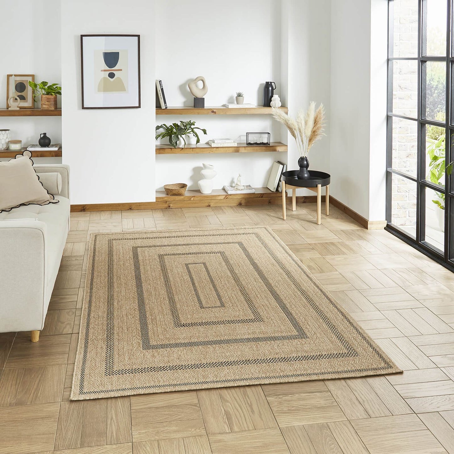 Nomad 5021 Black/Brown Modern Rug - 200 x 290cm (6ft 6" x 9ft 6")
