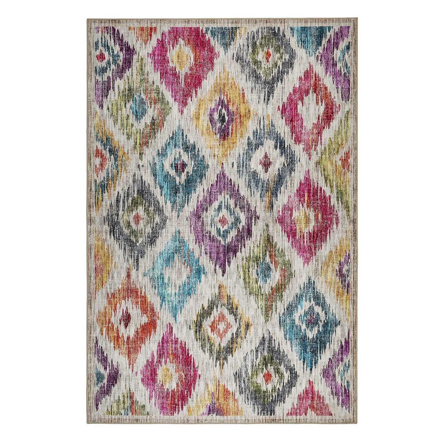 Hug Rug Eco-Washable Painted Ikat Rug