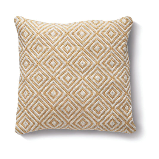 Hug Rug Woven Diamond Cushion Gold 45X45 Rug