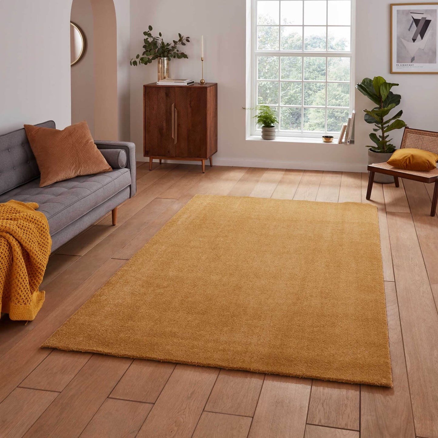 Cove Yellow Shaggy Rug