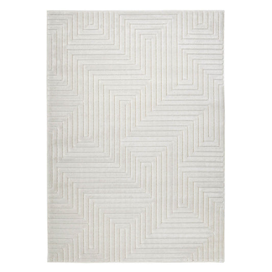 Malmo Maze White Contemporary Rug