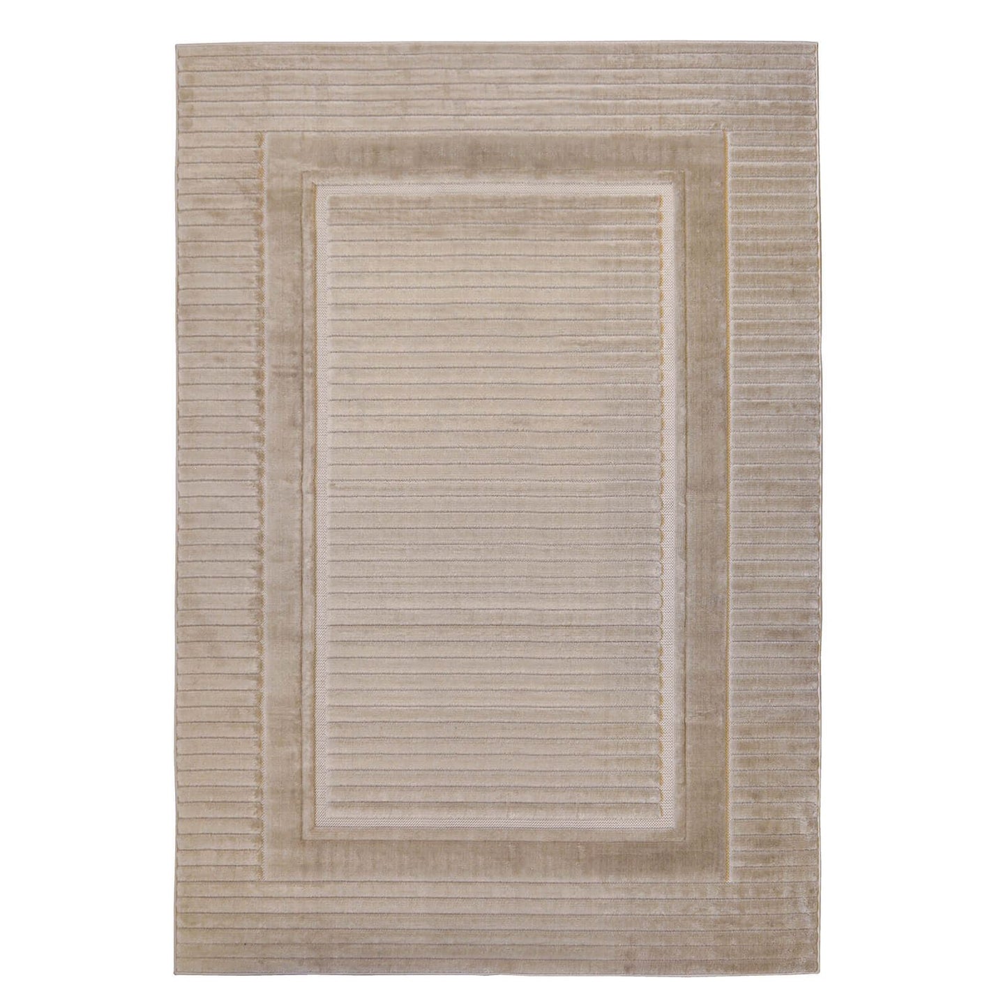 Malmo Border Natural Contemporary Rug