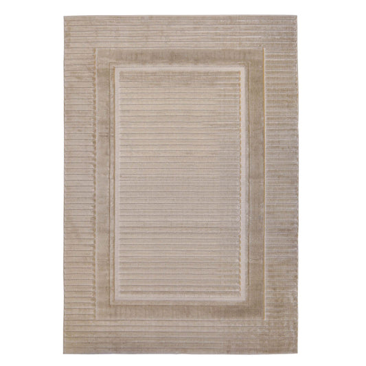 Malmo Border Natural Contemporary Rug