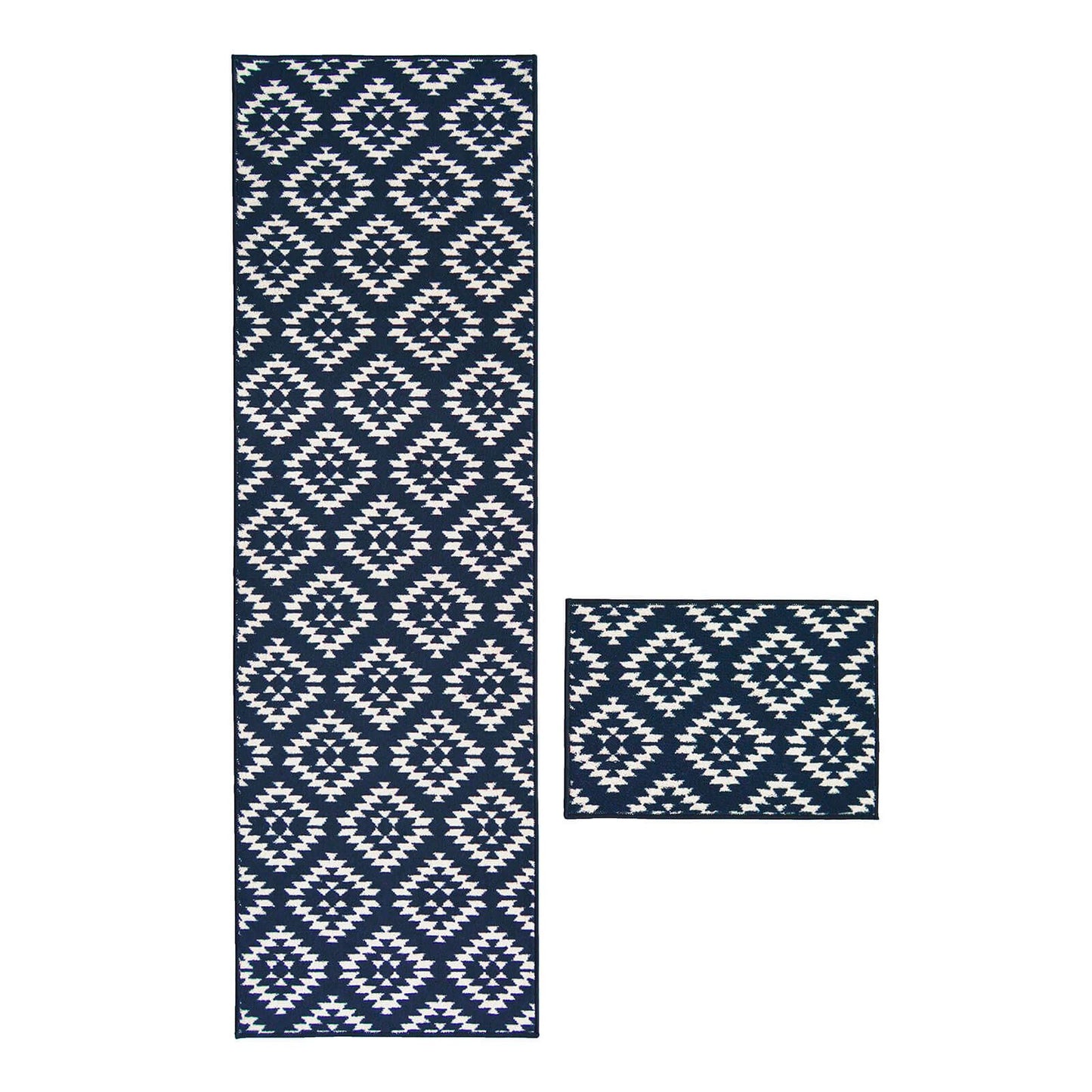 Deco Aztec Blue Geometric Rug