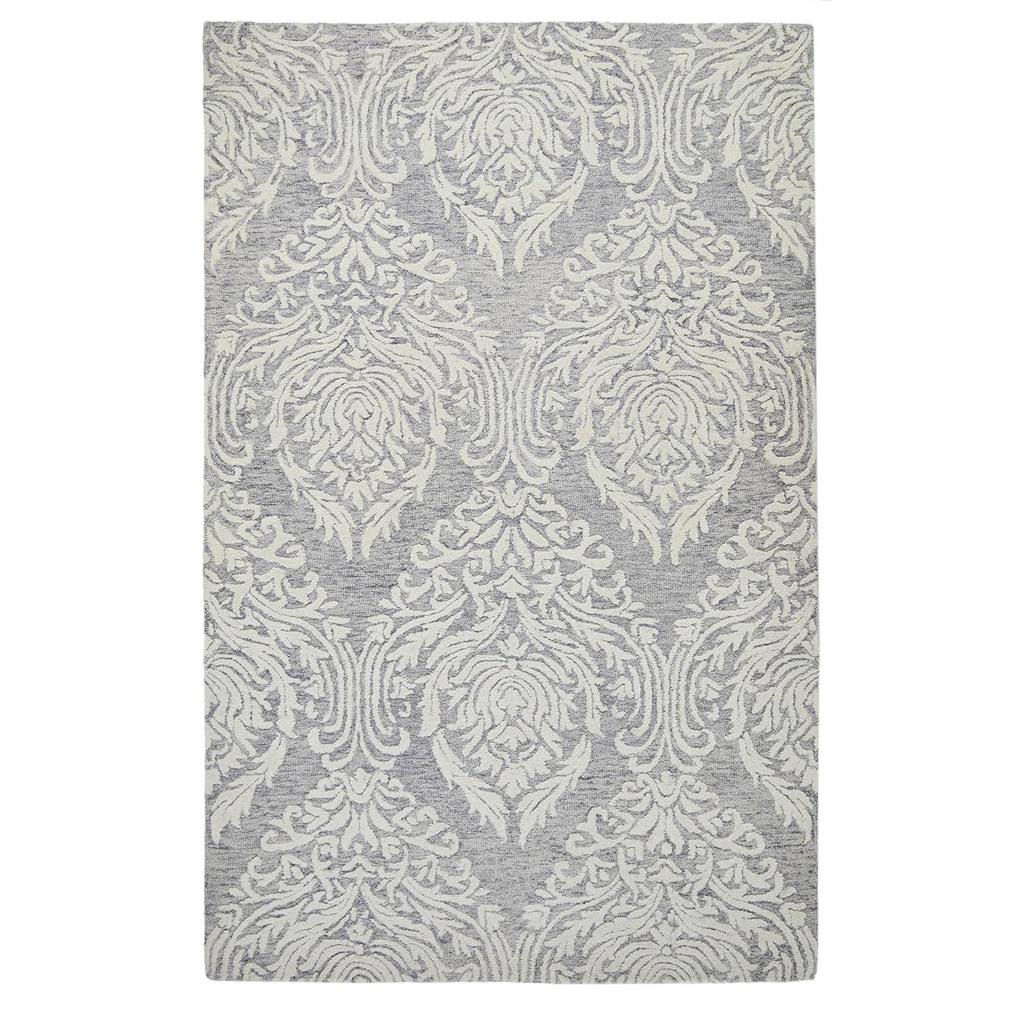 Hampton Damask Grey/Ivory Rugs