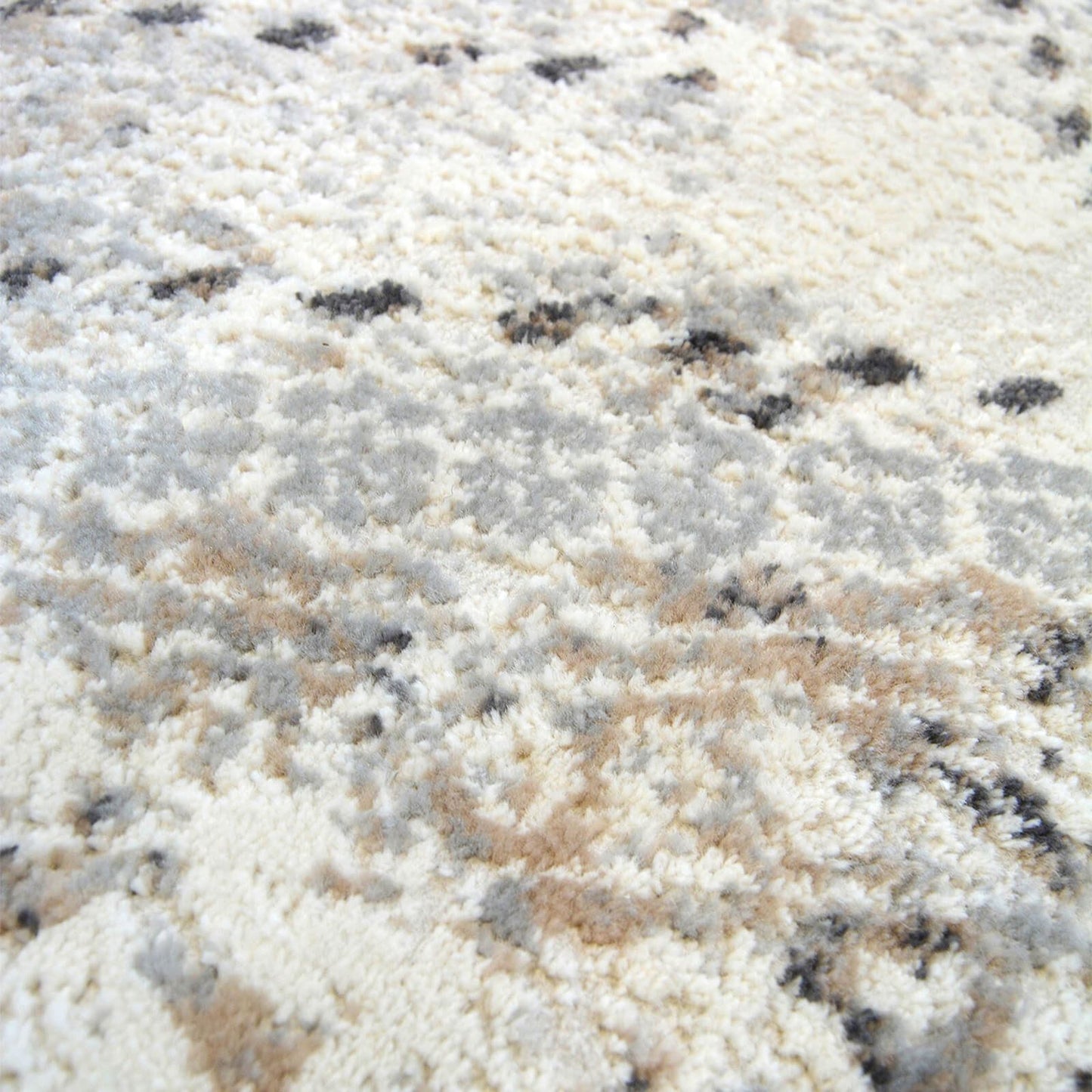 Abstract Square Grey Rug