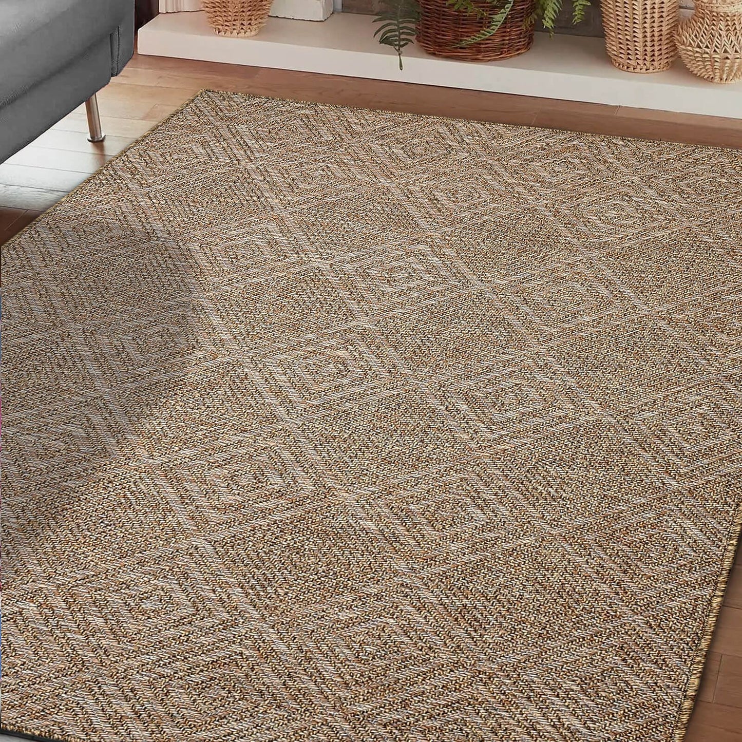 Summer Diamonds Geometric Latte Rug