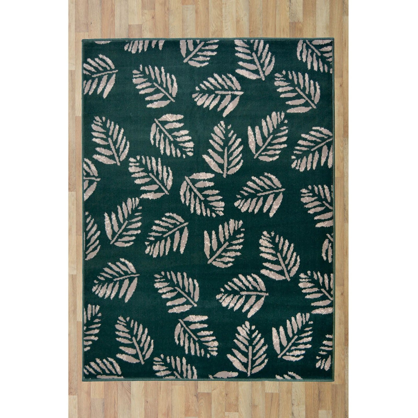 Maestro Leaf Stamp Green Rug