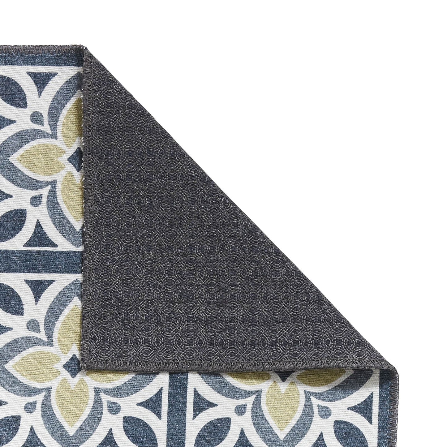 Victoria H1191 Grey/Orange Washable Rug - 75 x 230cm Hall Runner