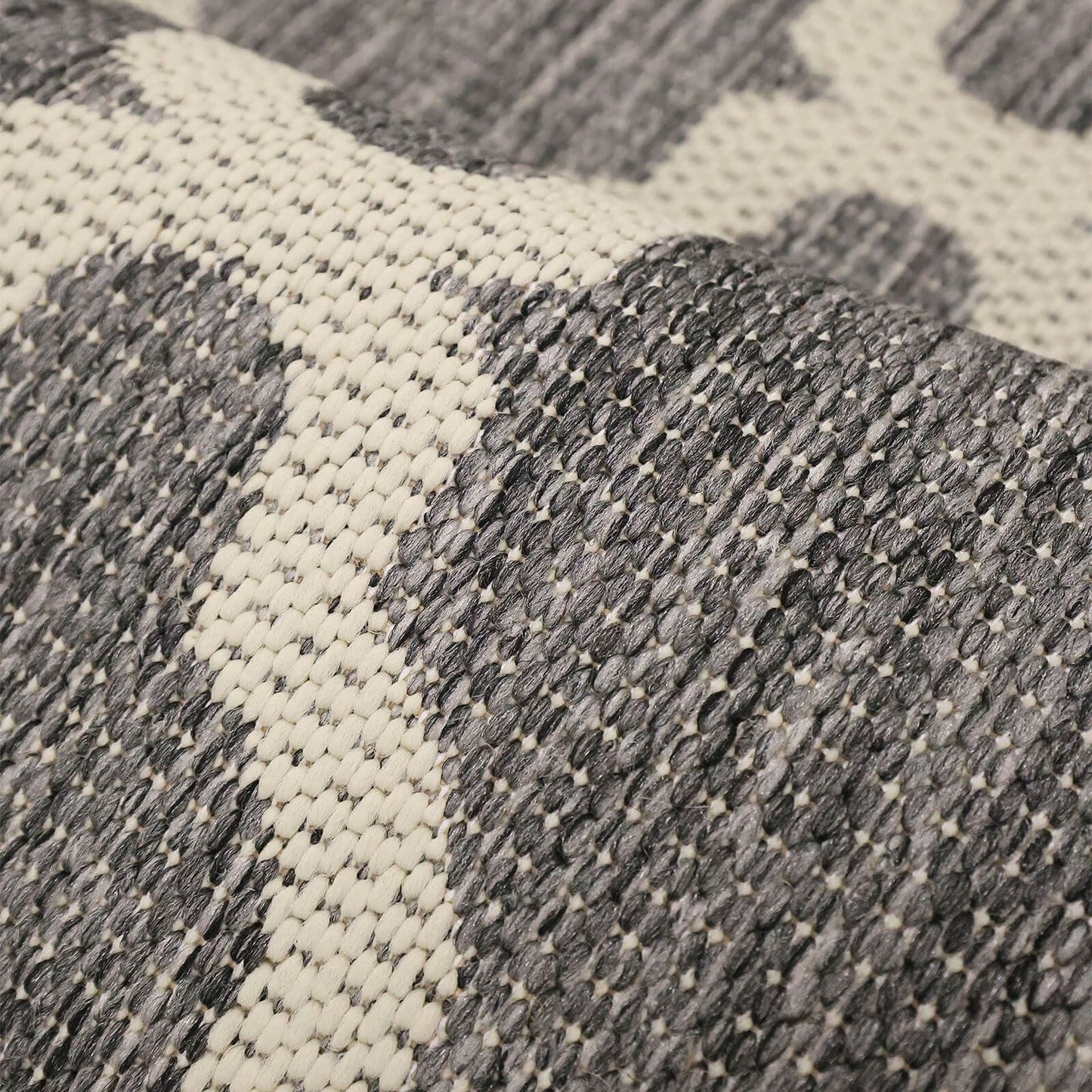 Flatweave Gel Trellis Steel Grey Rug
