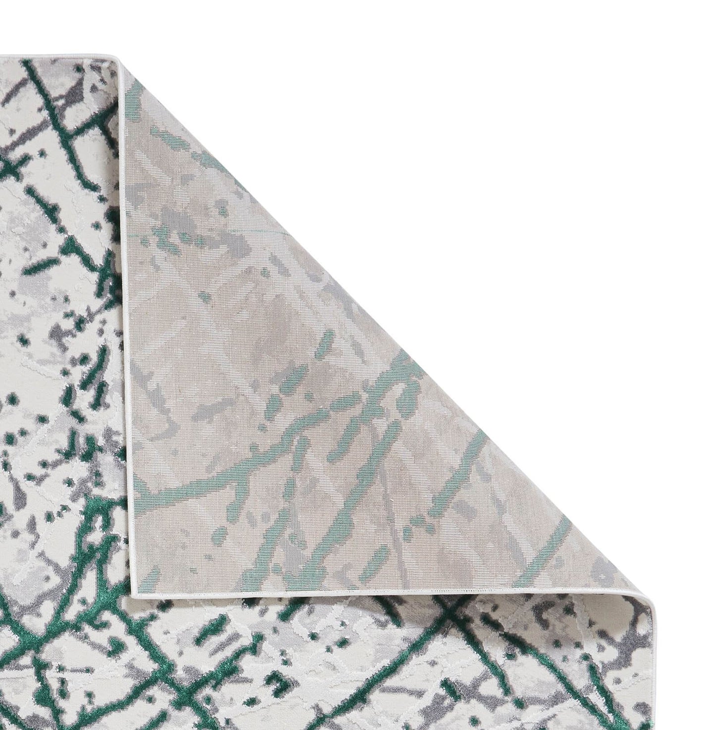 Artemis B8403A Green / Silver Modern Rug