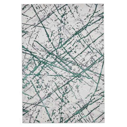 Artemis B8403A Green / Silver Modern Rug