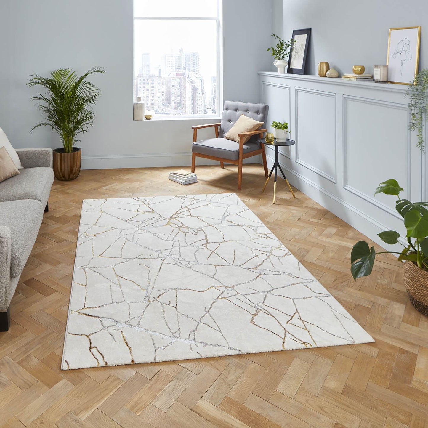 Creation G2848 Ivory/Gold Modern Rug