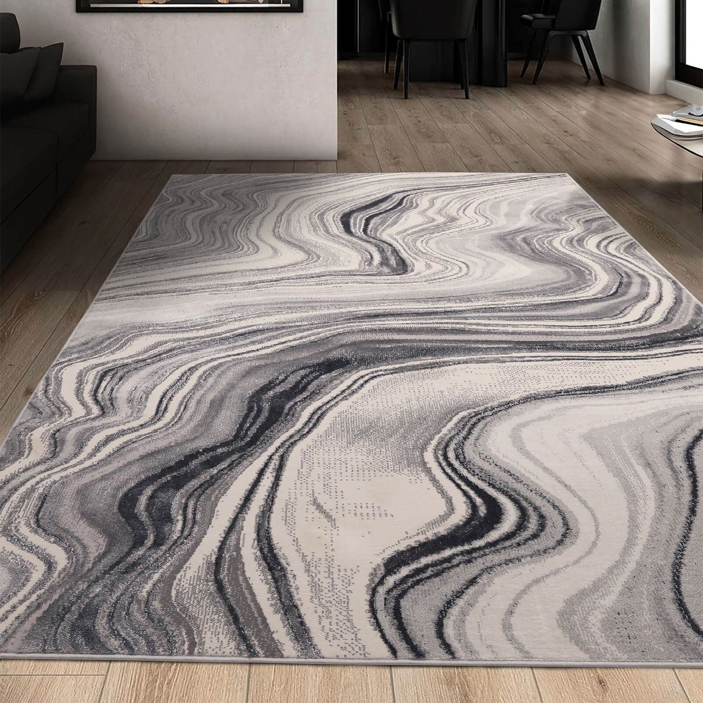 Dusk Watercolour Grey Rug