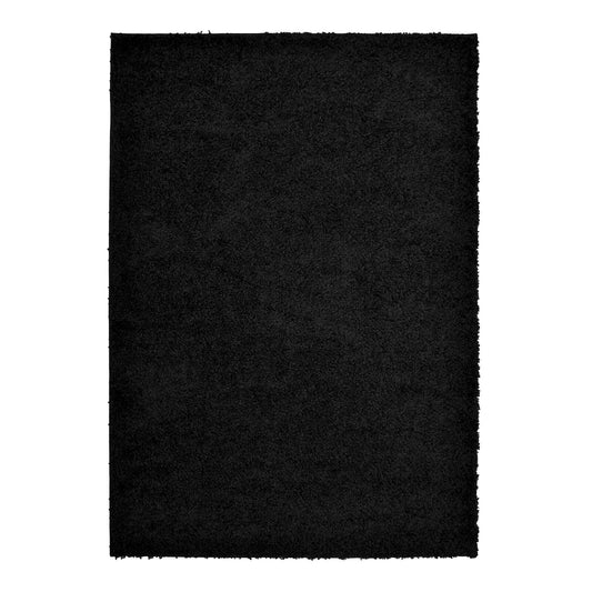 Jazz Shaggy Black Plain Rug