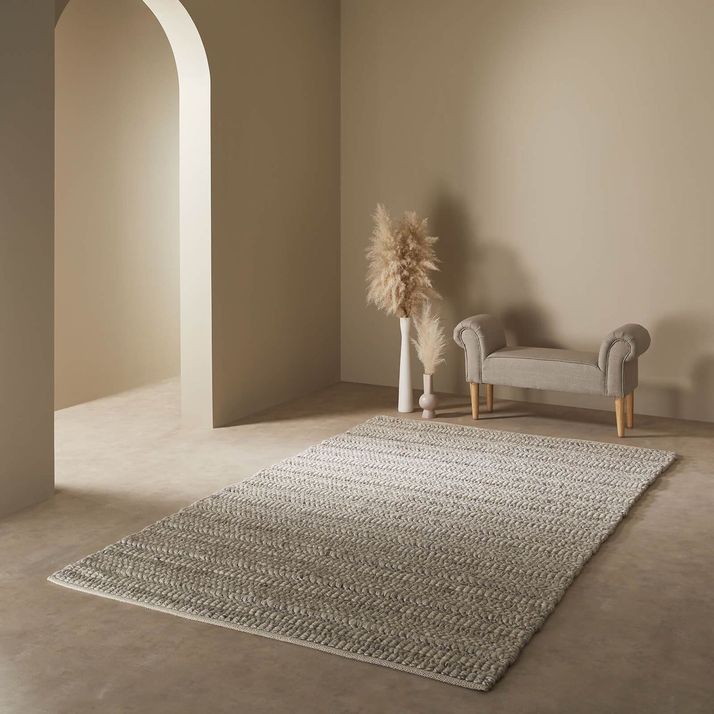Savannah Taupe Textured Rug
